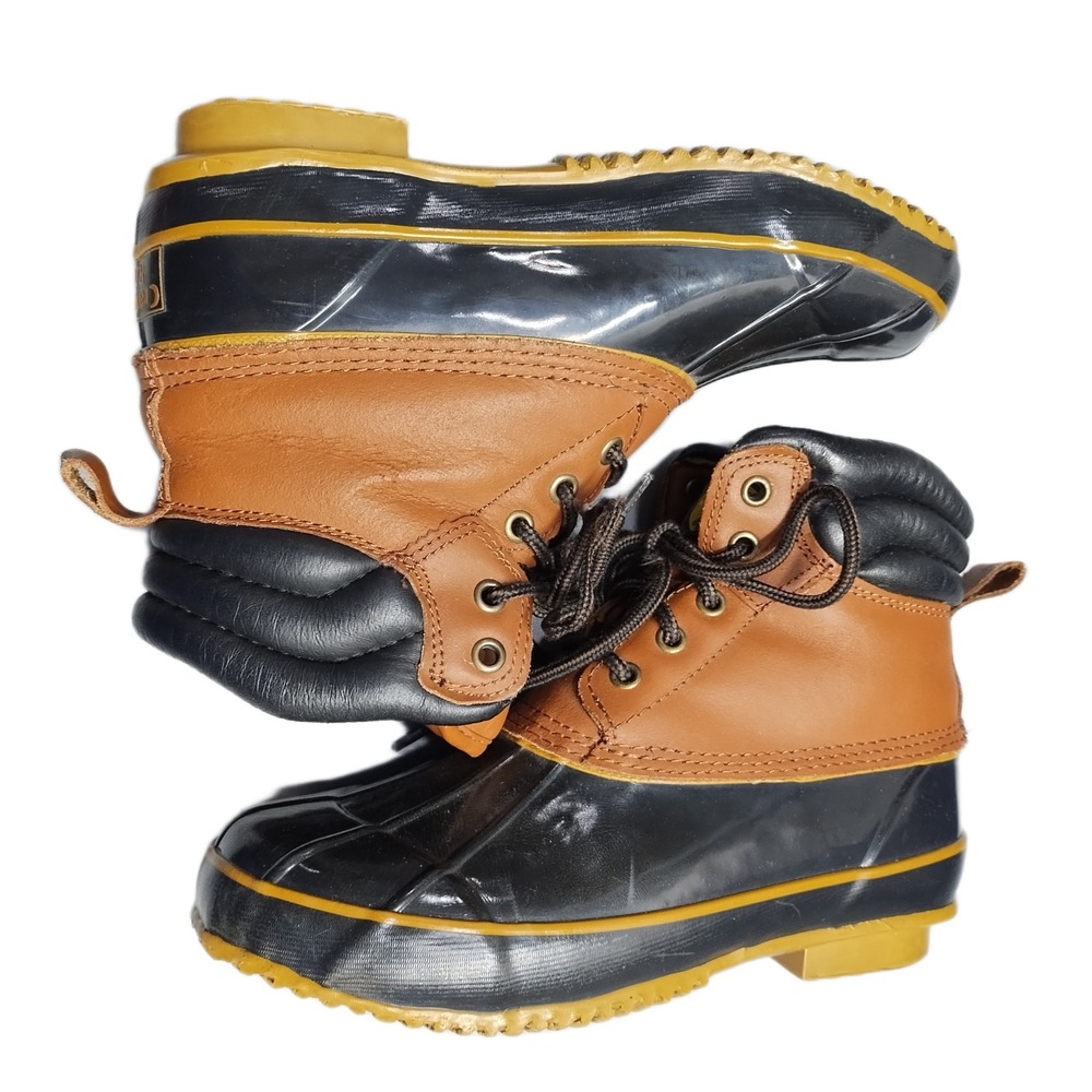 Crater Ridge Pike II Duck Boots Mens US 8 Brown Black Upper Leather Waterproof